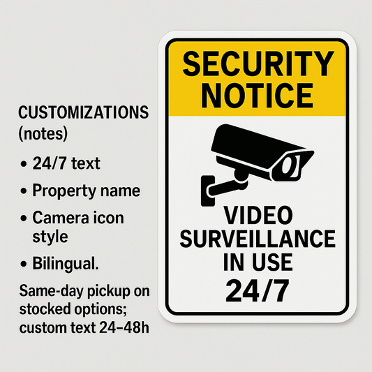 Security Notice — Video Surveillance In Use (24/7) (Niagara) Niagara Stands Out