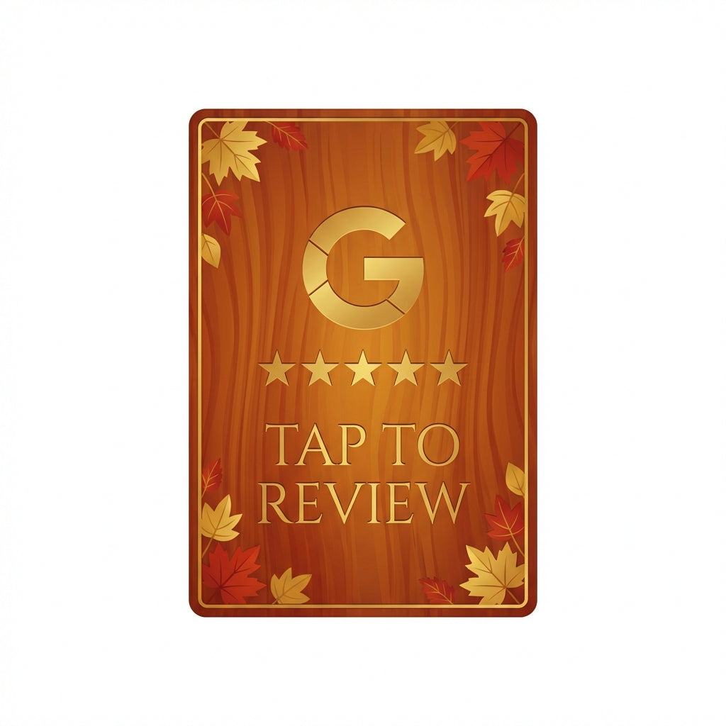 Autumn Maple NFC Review Stand β Canadian-Made Wood Google Kit - Image 9