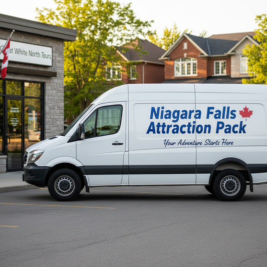 Niagara Falls Attraction Sticker Pack applied to service vehicle — professional branding, Niagara Region Ontario