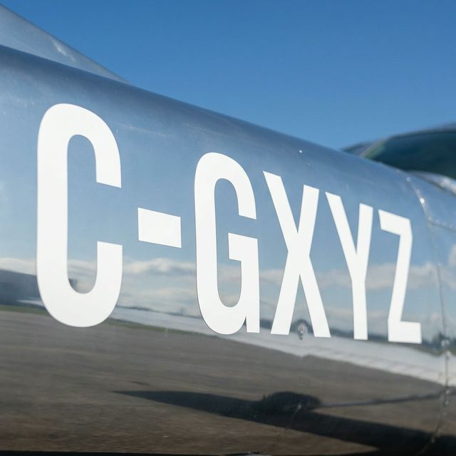 Aviation Registration Number Decals - Transport Canada Compliant