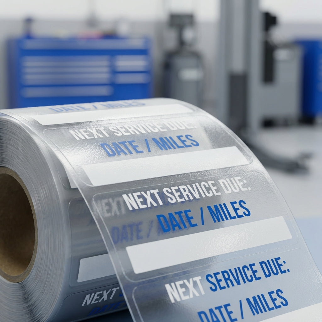 Custom Oil Change Stickers Canada Collection Hero