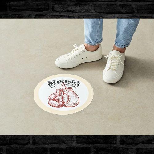 Image of 1957 Boxing King Vinyl Decal - Vintage Boxing Wall Art for Gym & Home