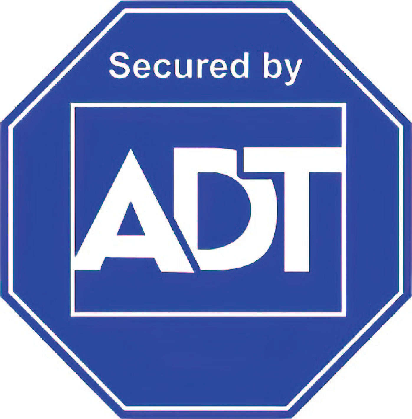 Blue ADT Secured By Security Decal Canada | Professional Warning Sticker Niagara Stands Out