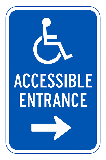 AODA Compliant Accessible Entrance Sign Niagara Stands Out