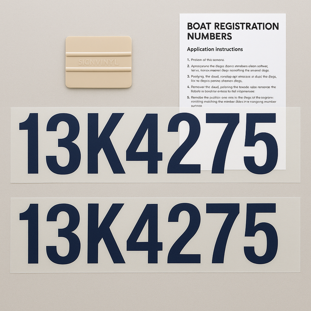 Custom Boat Registration Numbers & Transom Names - Product Image