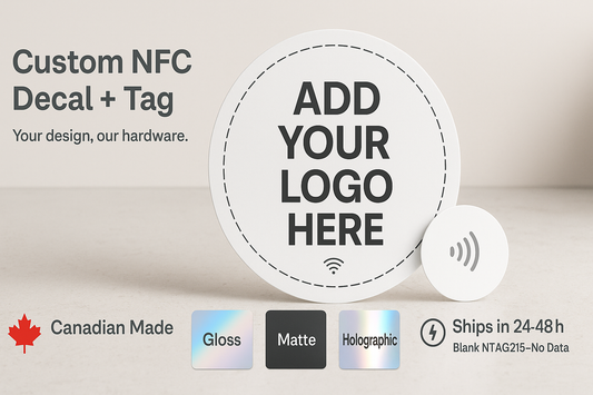Custom Printed NFC Decals (Rewritable/Unlocked) - Niagara CustomNFCDecalandTag