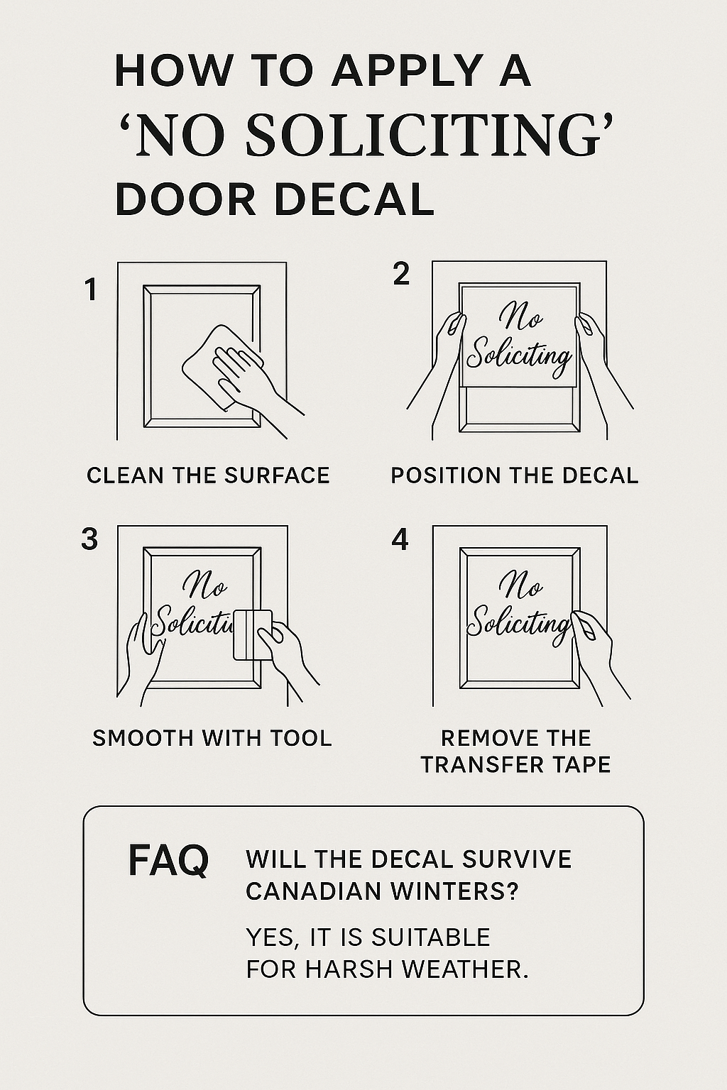 No Soliciting Door Decals Canada | Privacy Signs Niagara Niagara Stands Out