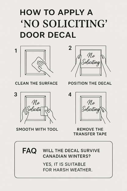 No Soliciting Door Decals Canada | Privacy Signs Niagara Niagara Stands Out