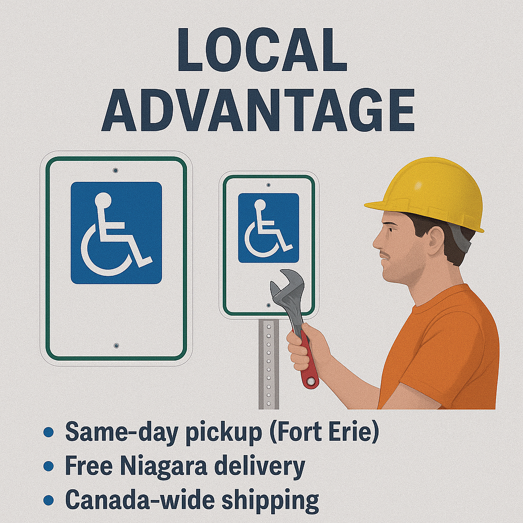 Accessible Parking Signs – Niagara Region (Ontario-Compliant Type A & B) Niagara Stands Out