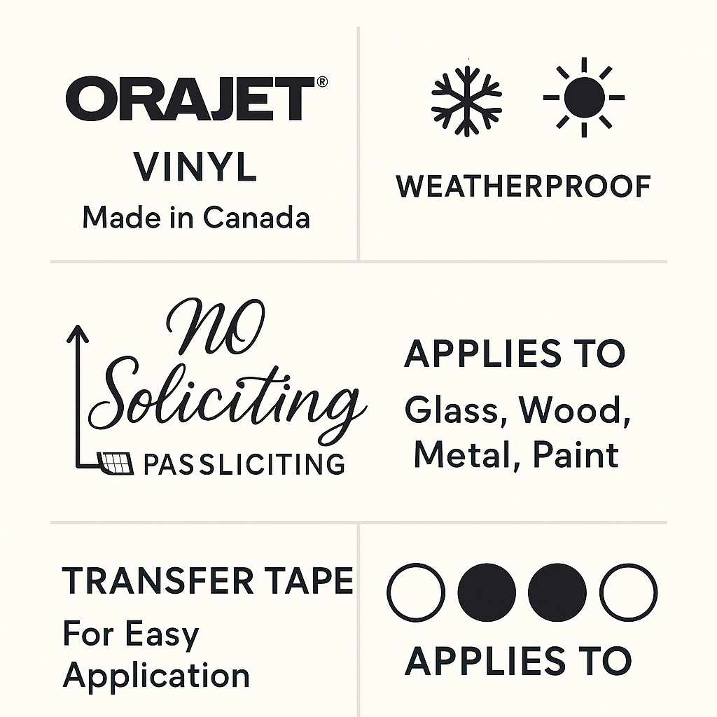 No Soliciting Door Decals Canada | Privacy Signs Niagara Niagara Stands Out