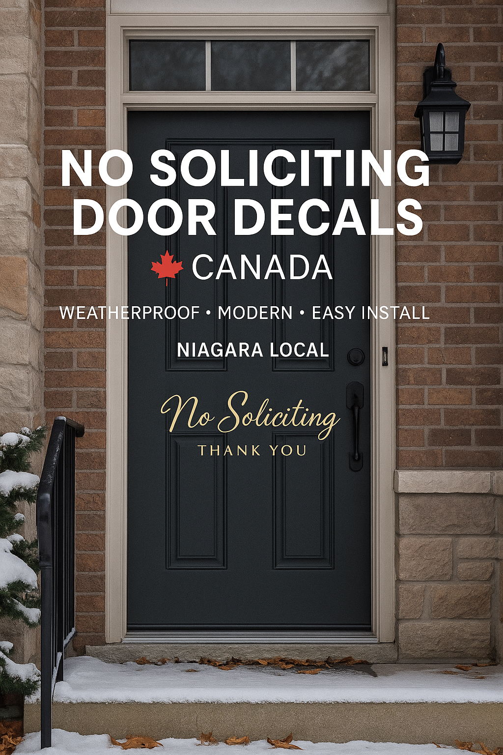 No Soliciting Door Decals Canada | Privacy Signs Niagara Niagara Stands Out