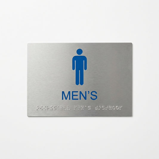 AODA Men's Washroom Sign with Braille - Ontario Accessibility Compliant