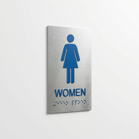 AODA Women's Washroom Sign with Braille - Ontario Accessibility Compliant