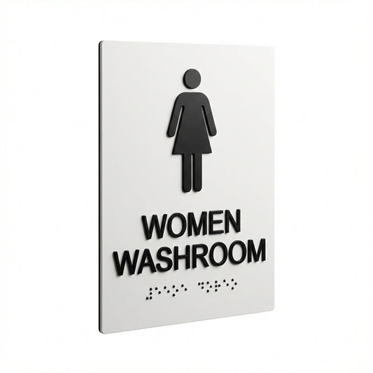 AODA Washroom Sign — Women's with Braille - Custom Printing Niagara