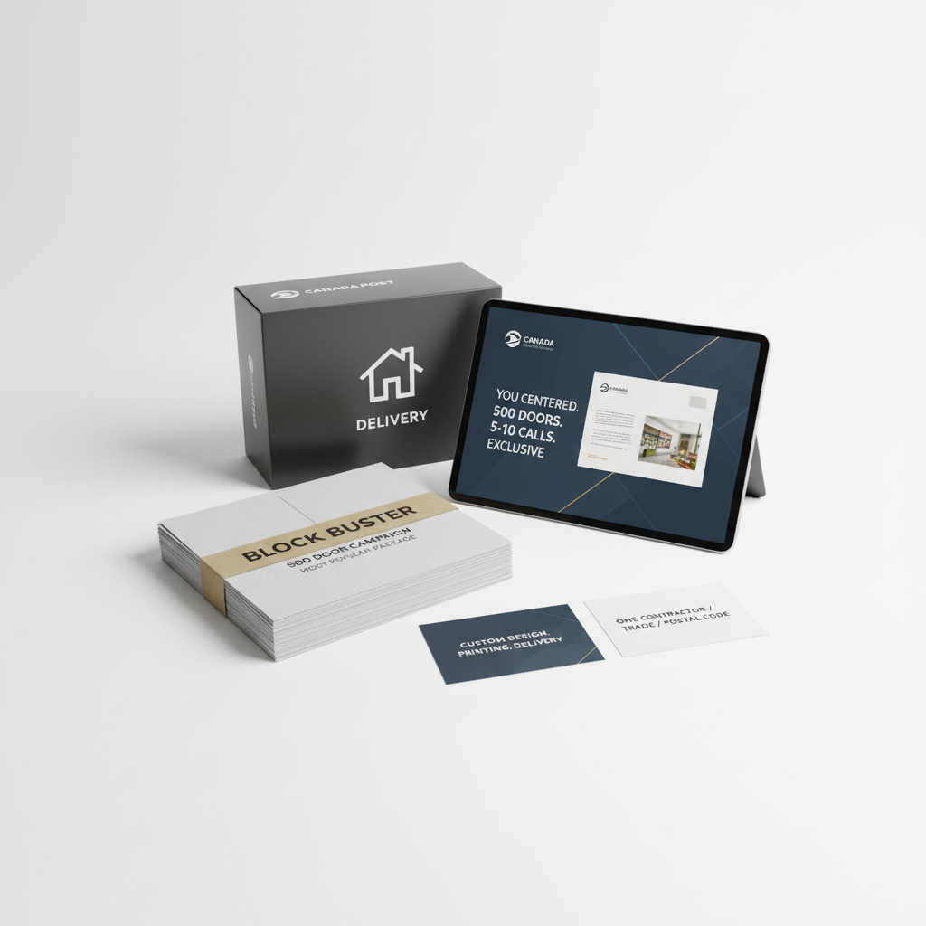Block Buster — 500 Door Direct Mail Campaign — professional direct mail service for contractors in Niagara and Ontario, Canada