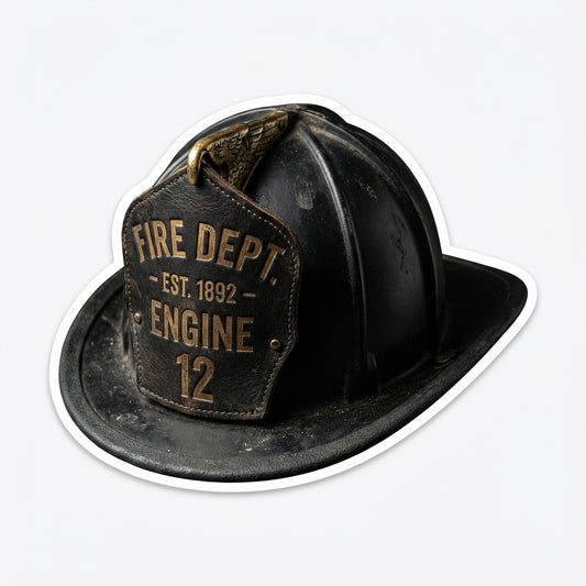 Firefighter Thin Red Line Sticker Waterproof Vinyl - Image 1