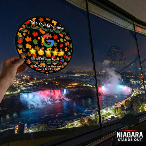 Google Review NFC Coaster niagara falls skylon tower observation deck google review