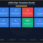 AODA Sign Templates Bundle — Ontario Accessibility Compliance - 1