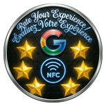Chrome NFC Google Review Stand – Premium Metallic Tap Kit | Canada - 1