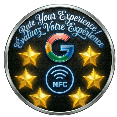 Premium NFC Google Review Stand order custom google review badge golden horseshoe ontario region