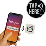 Circle NFC Google Review Decal – Round Tap Sticker - 3