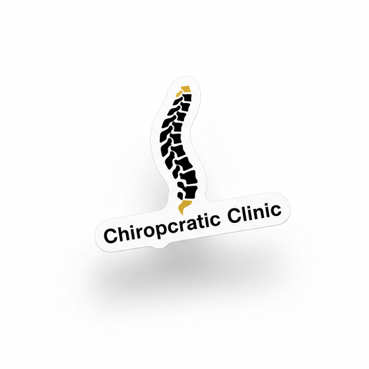 Chiropractic Clinic Decal – Chiropractor Sticker — waterproof vinyl sticker, Made in Canada, 7-Year Guarantee