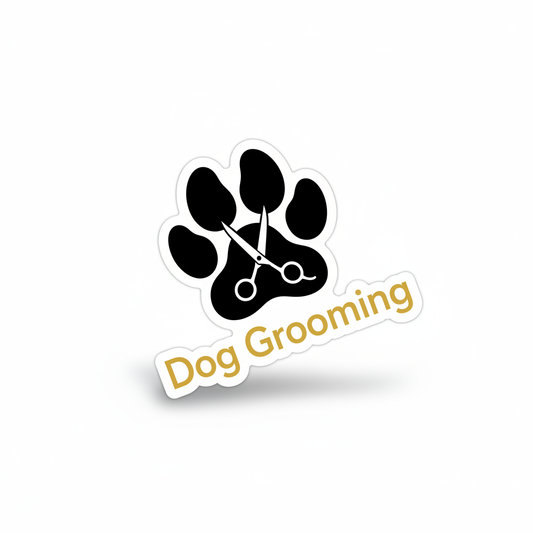Dog Grooming Business Decal – Pet Groomer Sticker — waterproof vinyl sticker, Made in Canada, 7-Year Guarantee