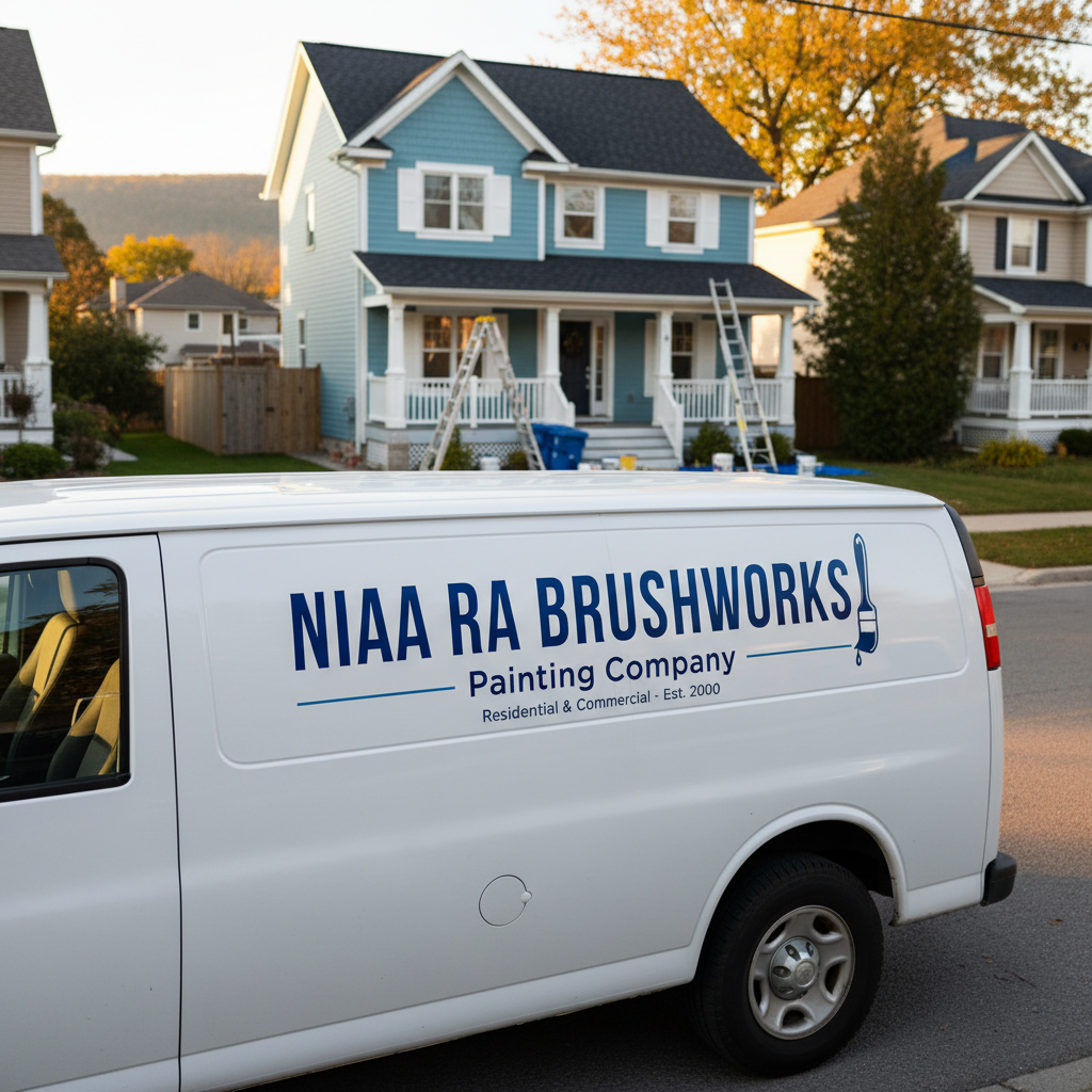 Painting Company Decal – House Painter Sticker applied to service vehicle — professional branding, Niagara Region Ontario