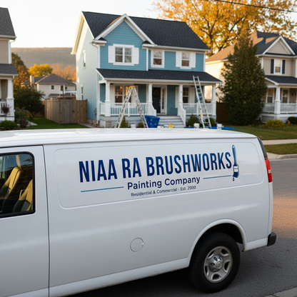 Painting Company Decal – House Painter Sticker applied to service vehicle — professional branding, Niagara Region Ontario